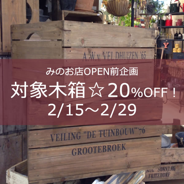【特別企画】対象木箱を20％OFF！〈直営店共通〉