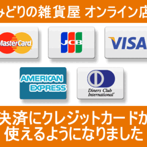 【NEWS】クレジットカード決済が可能になりました〈オンライン店〉